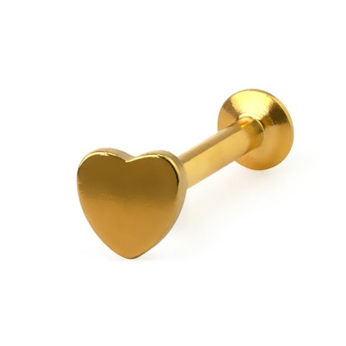 Labret z wzorem serca