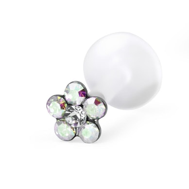 Labret z kwiatkiem