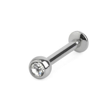Wpychany labret z okrągłym kamieniem