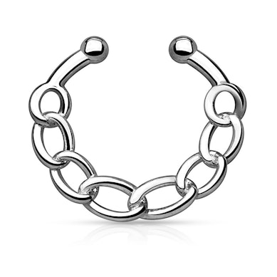 Fake septum z motywem łańcucha