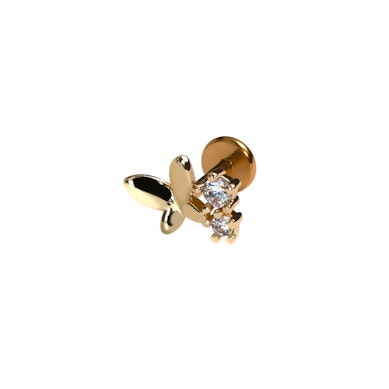 Labret motyl z kamieniami