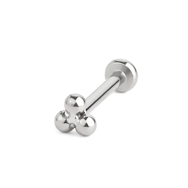 Wpychany labret z tytanu z trójkątną kulką