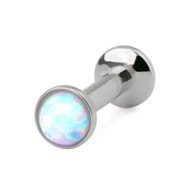 Wpychany labret z opalem