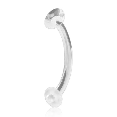 Przezroczysty retainer w kształcie banana
