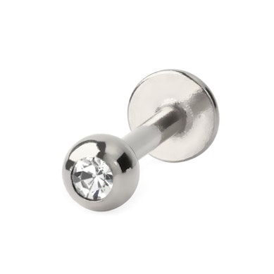 Labret z kamieniem