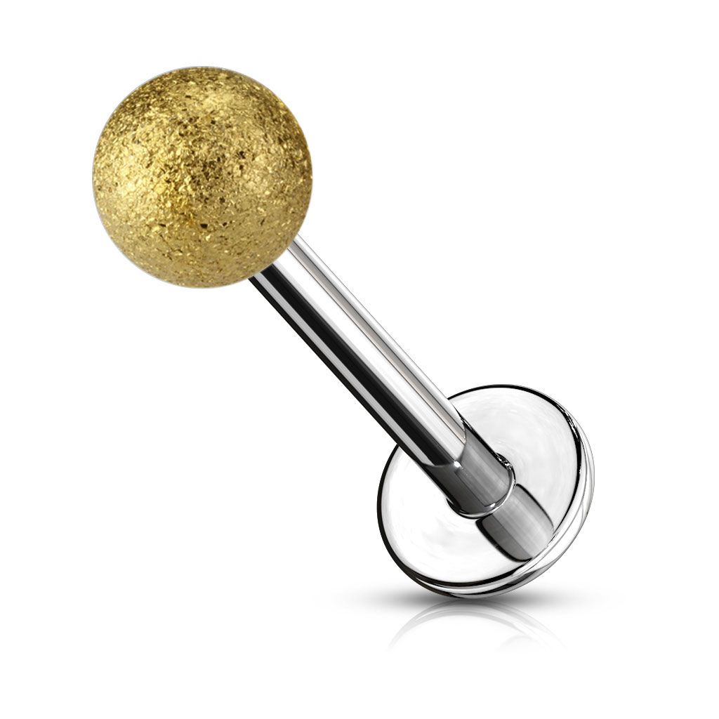 Połyskujący labret.