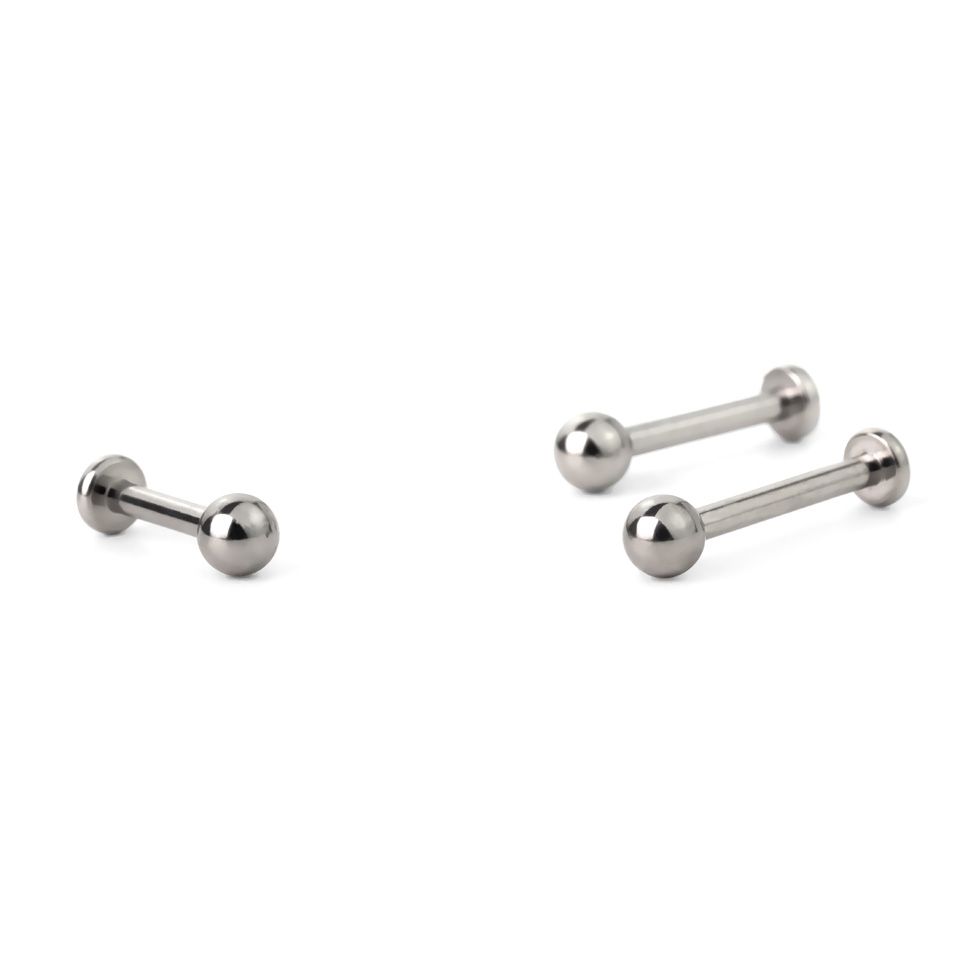 Labret z czystego tytanu
