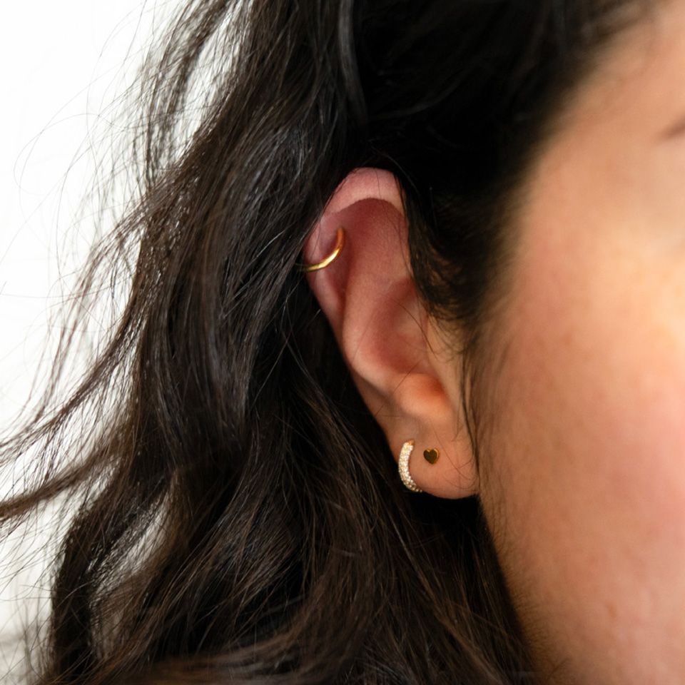 Labret z wzorem serca