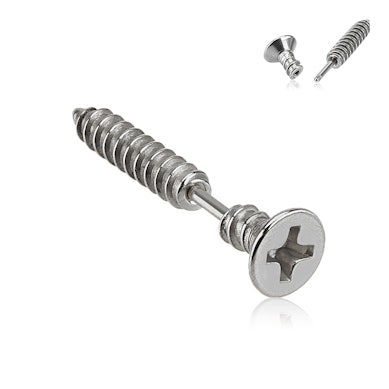 Kolczyk do uszu w kształcie śrubki