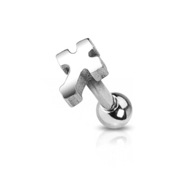 Kolczyk do Tragusa z dużym krzyżem