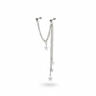 Kolczyk do Tragusa/Helixa z gwiazdkami