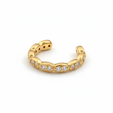 Delikatny ear cuff z kamieniami