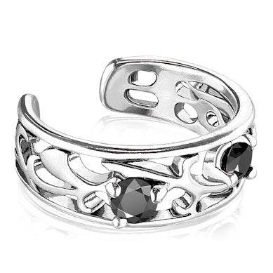 Earcuff z rozgałęzionym filigranowym wzorem