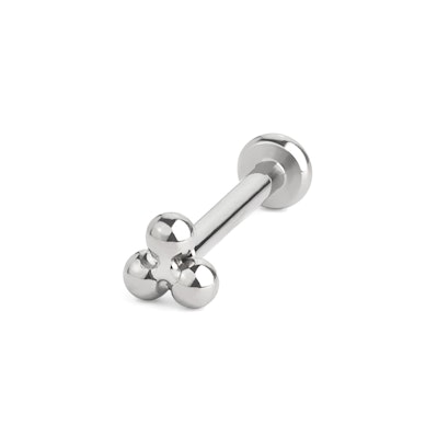 Wpychany labret z tytanu z trójkątną kulką