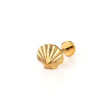Labret w kształcie muszli z tytanu