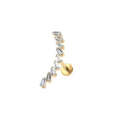 Labret z tytanu z kamiennym łukiem