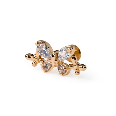 Labret z trzema motylkami