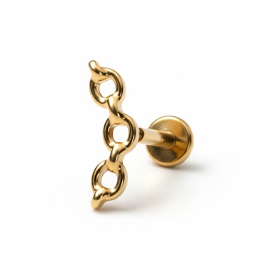 Labret z motywem łańcuszka z tytanu