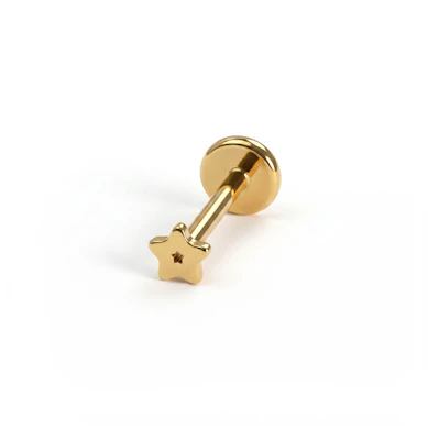Mały labret w kształcie gwiazdki z tytanu