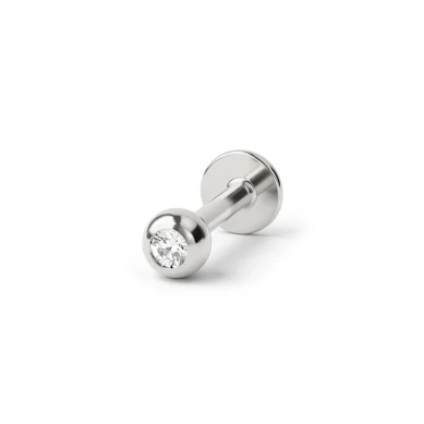 Labret z kamieniem