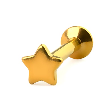 Labret z gwiazdką i gwintem wewnętrznym