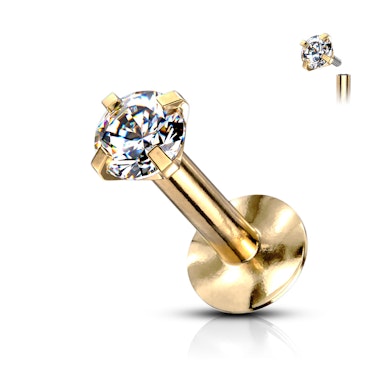 Odkręcany labret z mikrokamieniem