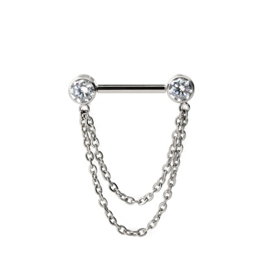 Sztanga do sutka z tytanu z łańcuszkami