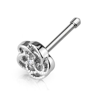 Prosty kolczyk do nosa w kształcie róży