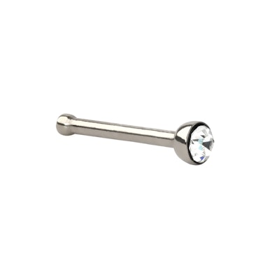 Prosty kolczyk do nosa z kamieniem
