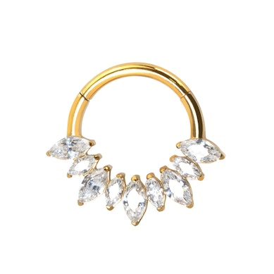 Kółko z tytanu na zawiasie zdobione wysuniętymi markizami