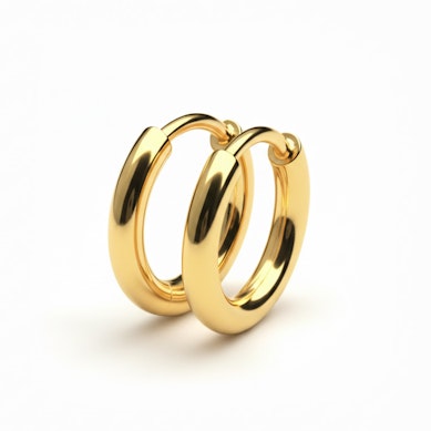 Para tytanowych obręczy huggie