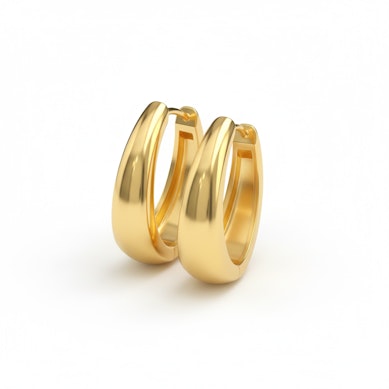 Para owalnych kolczyków do uszu