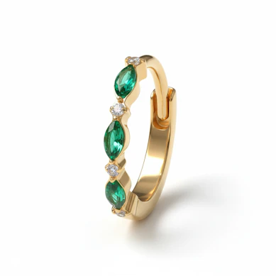 Tytanowe kółko z kolorowymi kamieniami