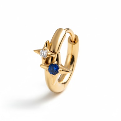 Kółko tytanowe z dwiema gwiazdkami