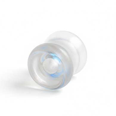 Szklany tunel z rozszerzeniem i efektem zorzy polarnej