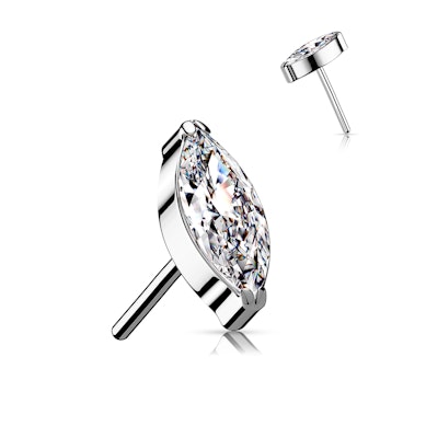 Wpychany top bez gwintu z tytanu zdobiony markizą