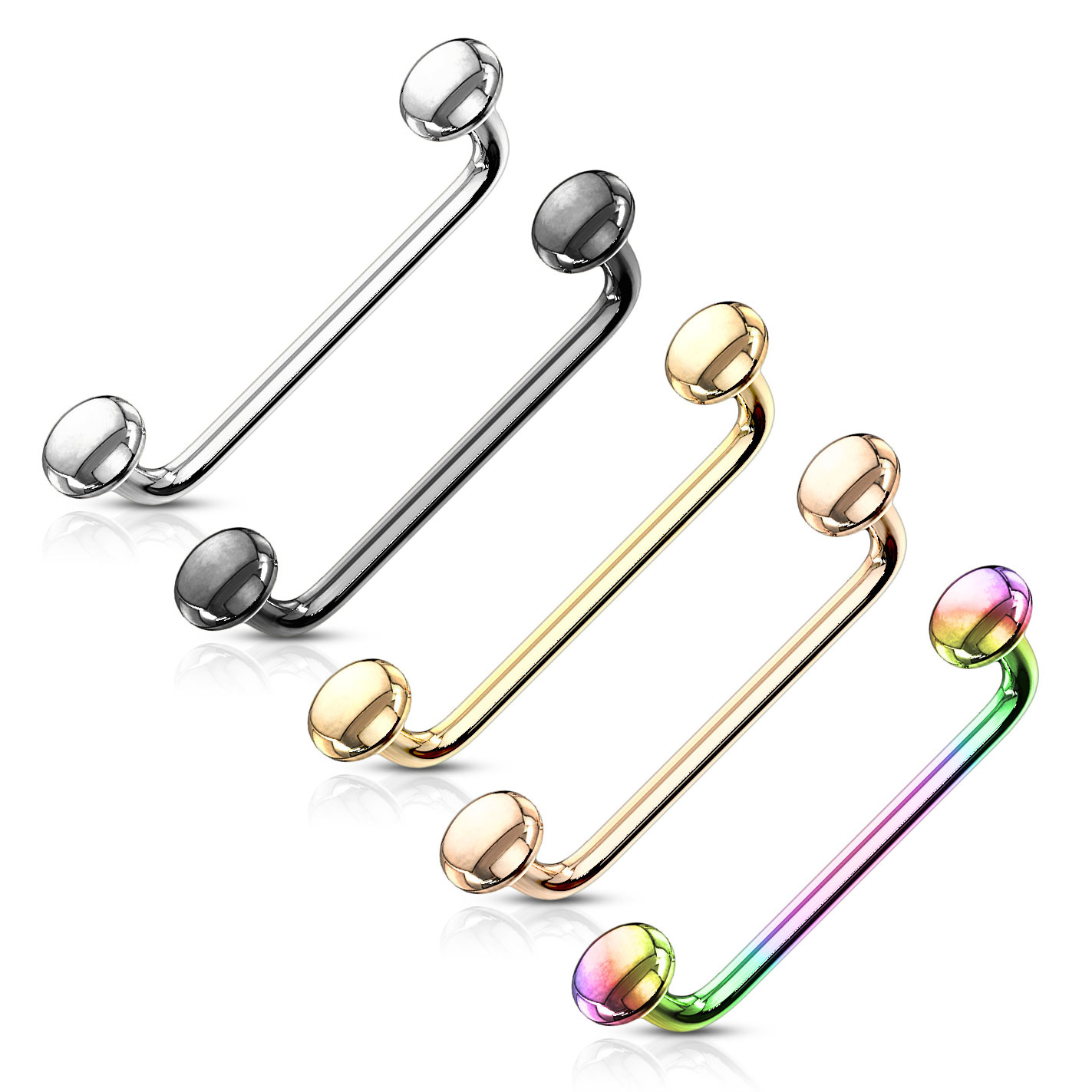 90° surface bar z płaskimi końcówkami