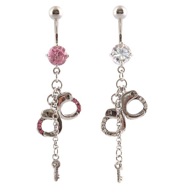 Kolczyk do pępka z kajdankami