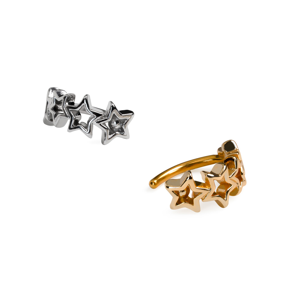 Clicker do pępka z gwiazdkami