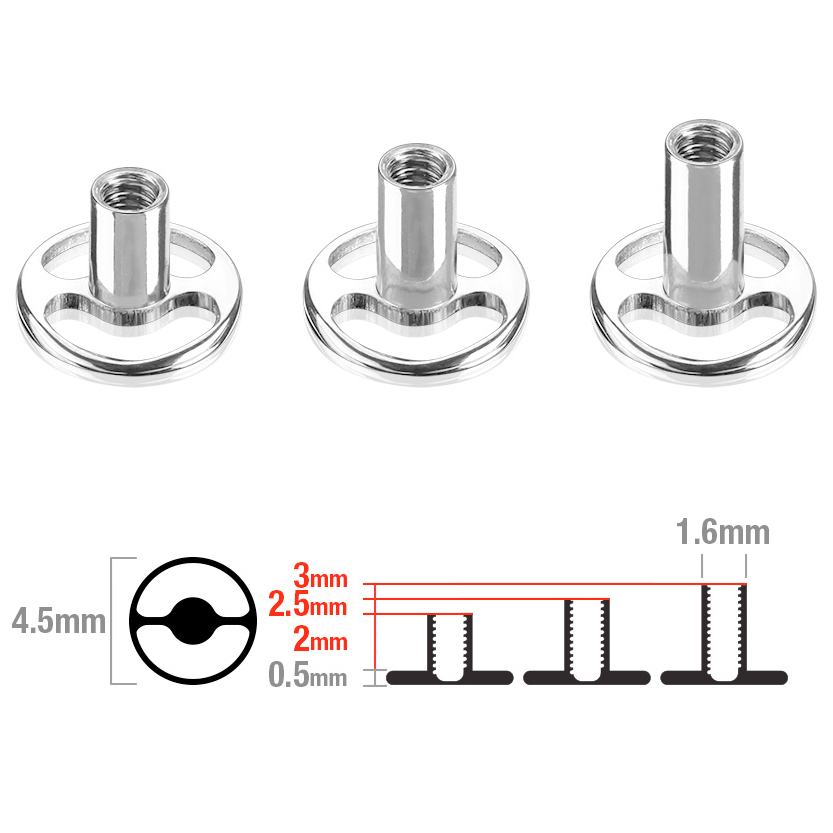 Okrągła dermal anchor baza z tytanu