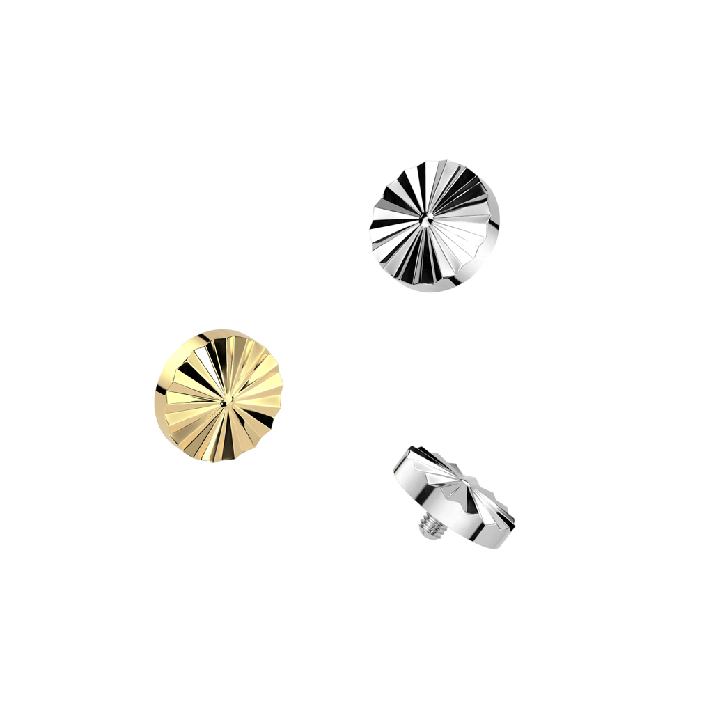 Dermal w kształcie diamentu wykonany z tytanu