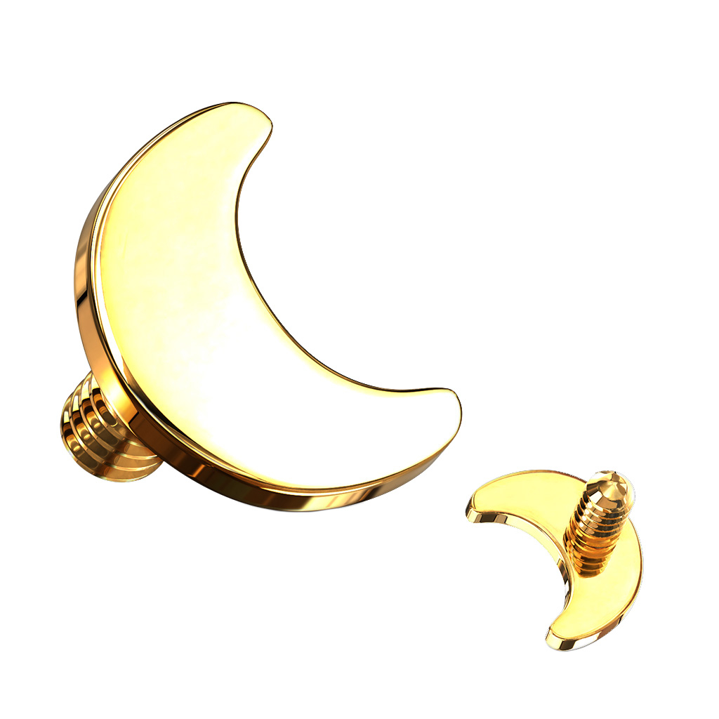 Tytanowy dermal top w kształcie księżyca