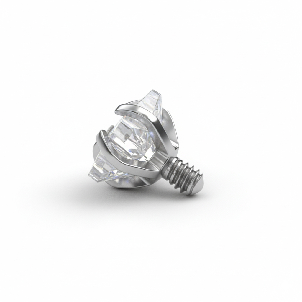 Tytanowy dermal top z cyrkonową gwiazdką