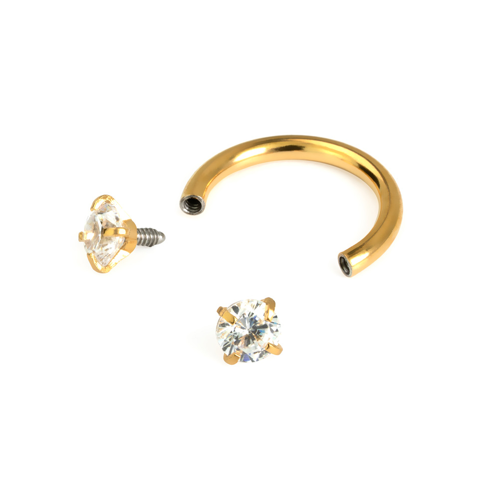 Podkówka z gwintem wewnętrznym i okrągłymi kamieniami