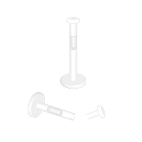 Labret push-in przezroczysty
