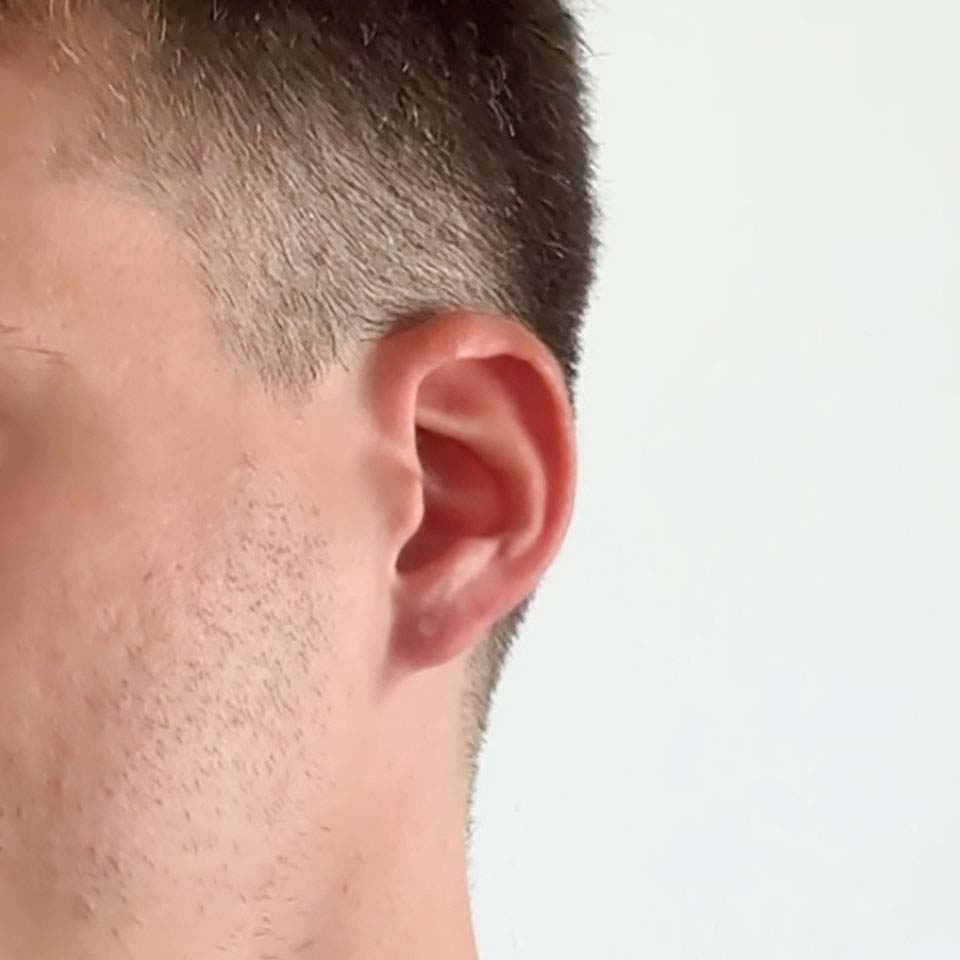 Labret push-in przezroczysty