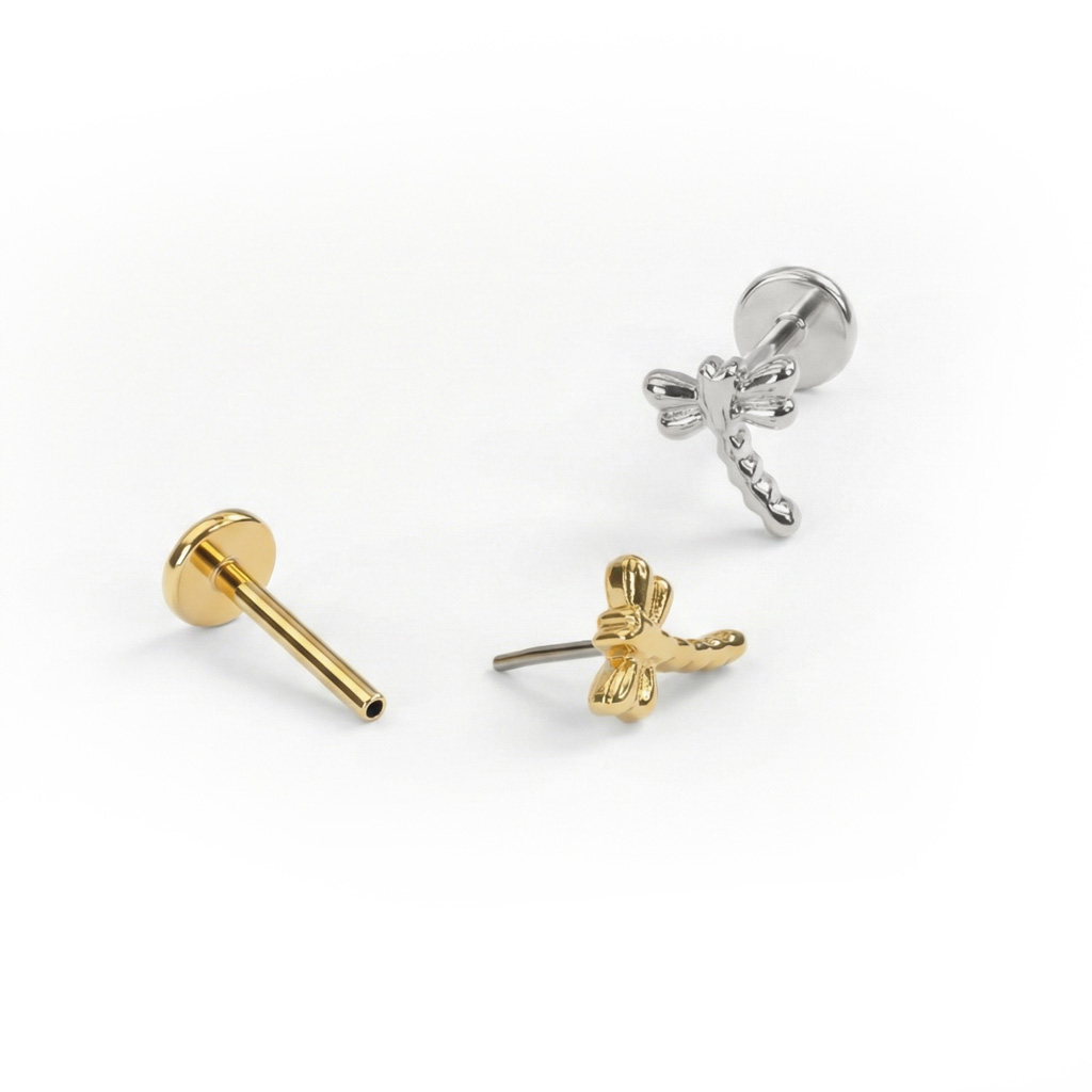 Labret ważka z tytanu