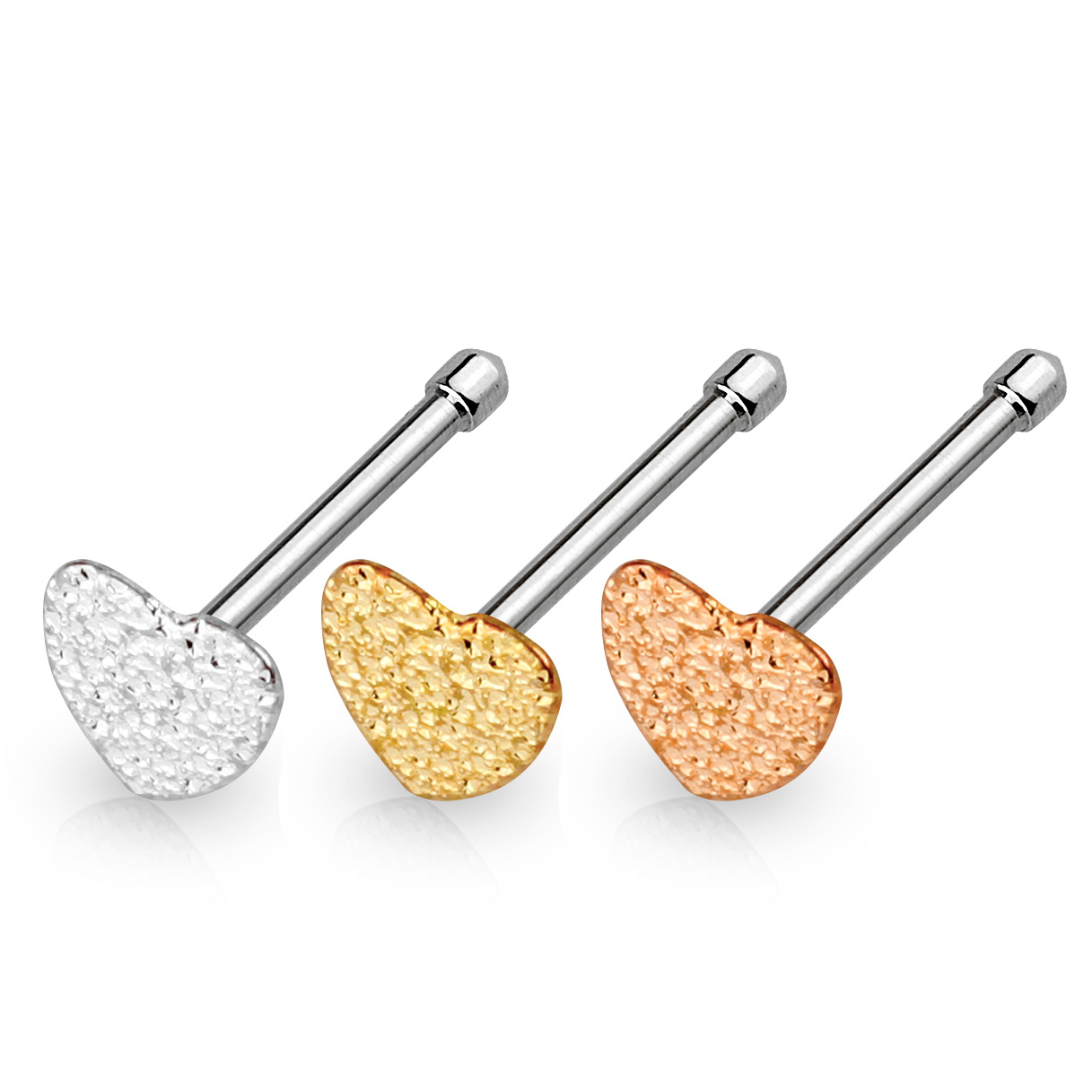 Prosty kolczyk do nosa w kształcie serca