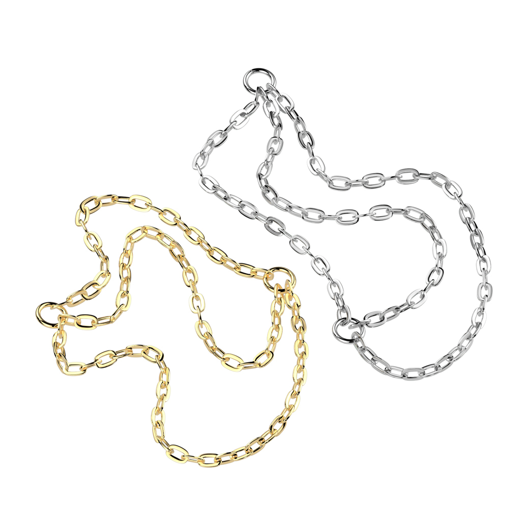 Łańcuszek z tytanu z potrójnym złączem