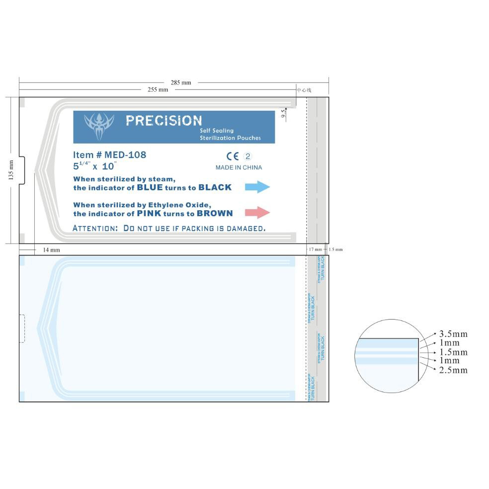 Samozamykające się woreczki do sterylizacji